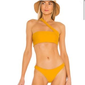 NWT Jade Swim Halo Bikini Top In Golden Size Large